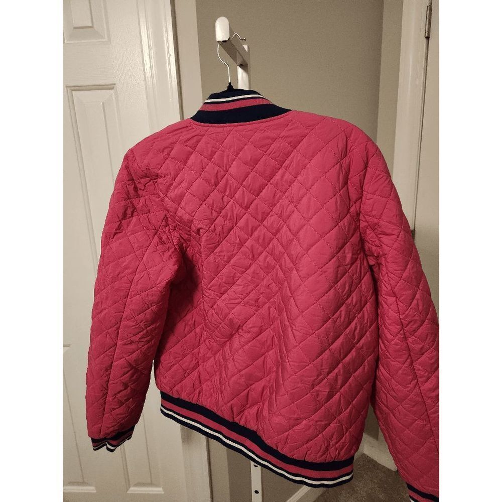 Tommy Hilfiger Pink Quilted Bomber Jacket Medium - Picture 3 of 7